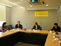 Prof. Jack Cheng, (2nd from right) Pro-Vice-Chancellor of CUHK gave an introduction of CUHK and highlighted to the delegation the recent research developments on the University agenda.